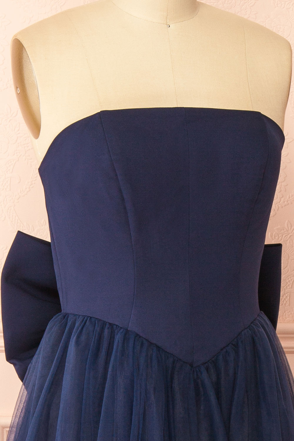 Makoto Navy | Maxi Strapless A-Line Dress
