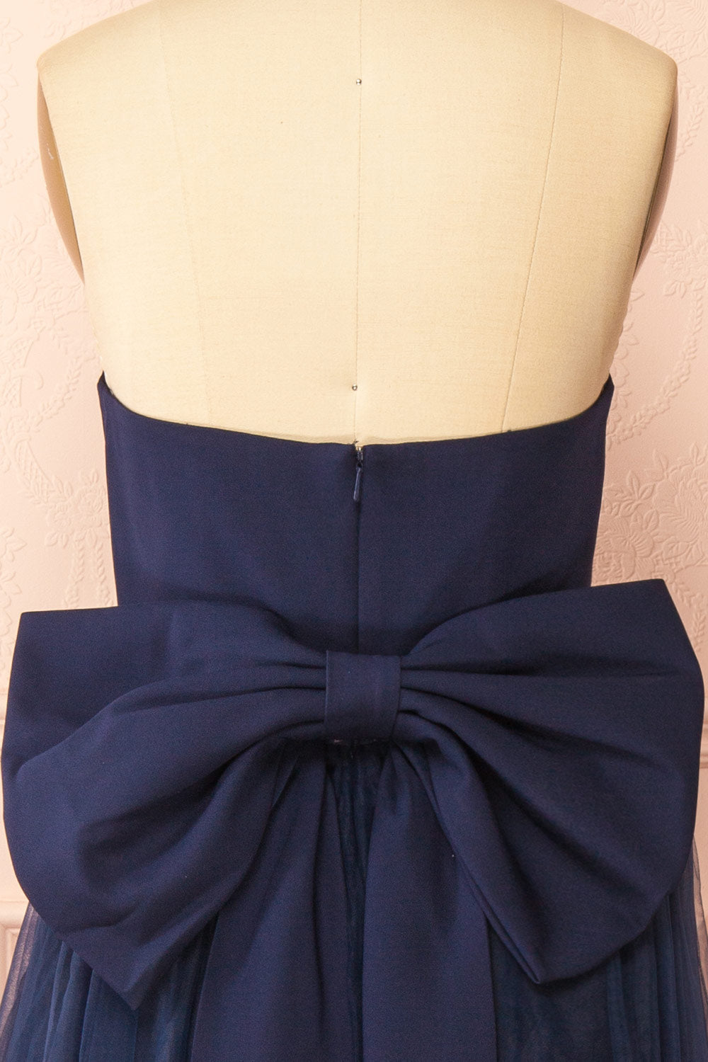 Makoto Navy | Maxi Strapless A-Line Dress