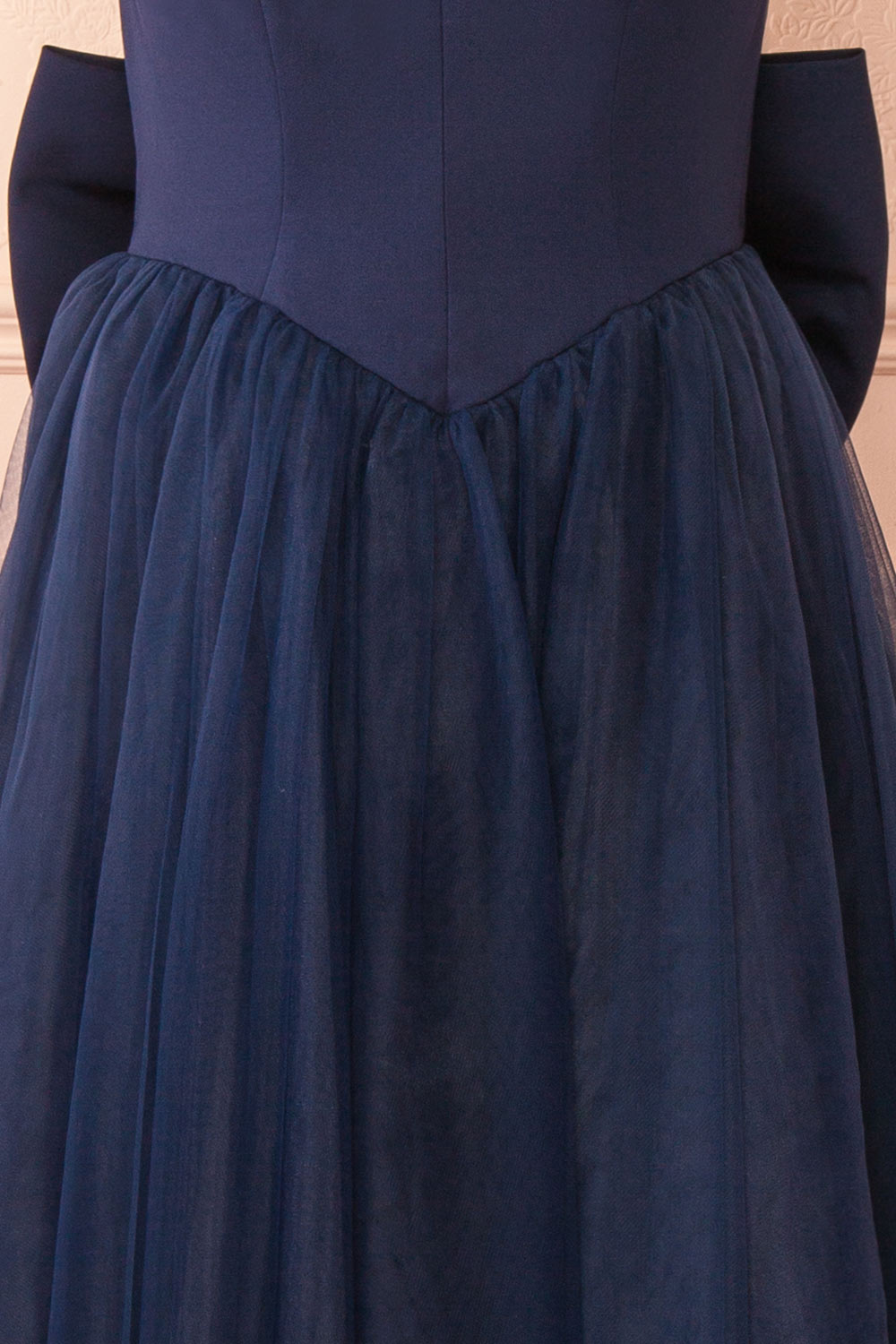 Makoto Navy | Maxi Strapless A-Line Dress