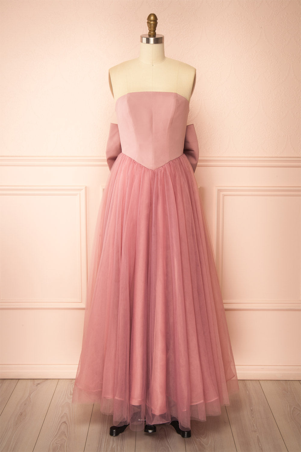 Makoto Pink | Maxi Strapless A-Line Dress