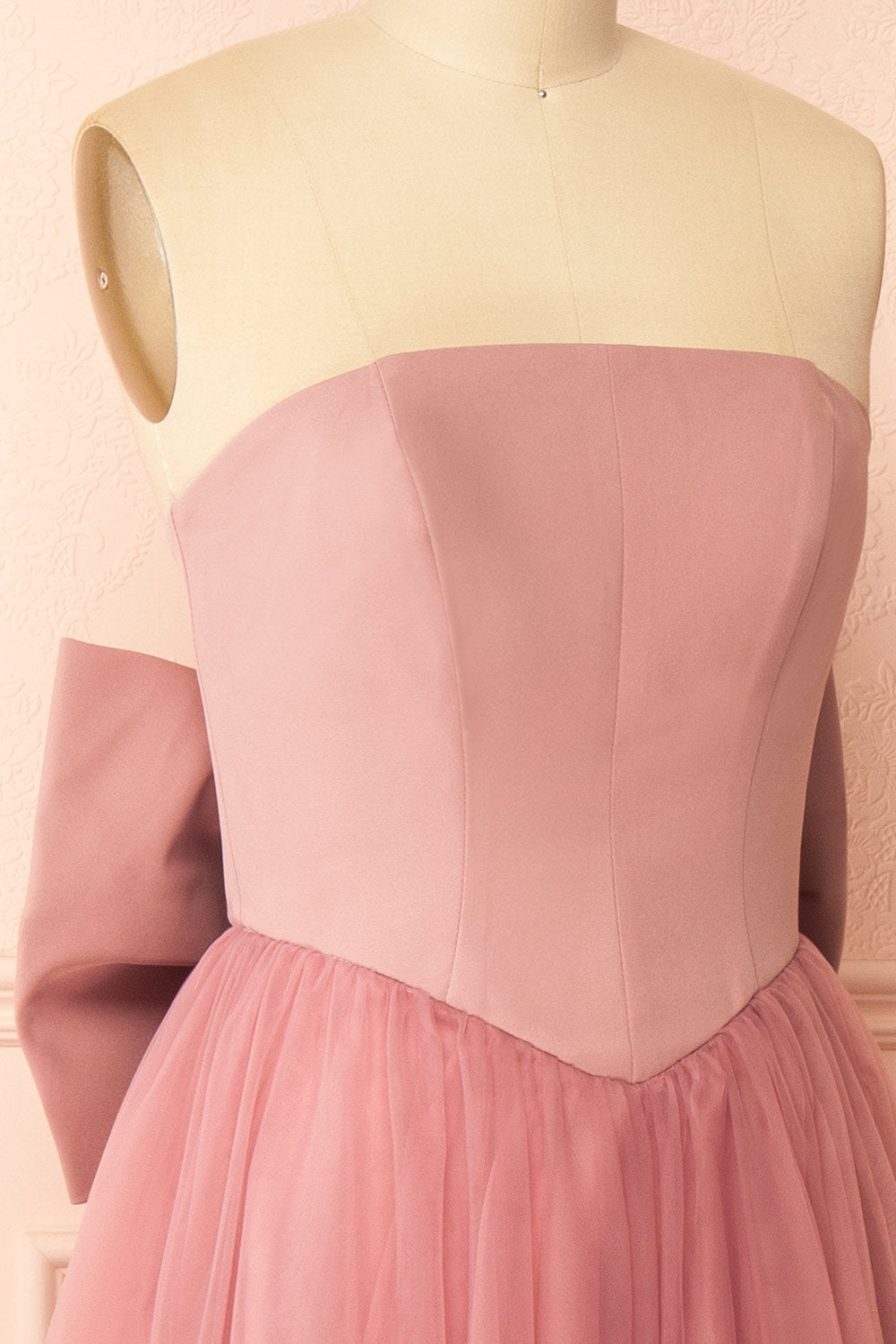Makoto Pink | Maxi Strapless A-Line Dress