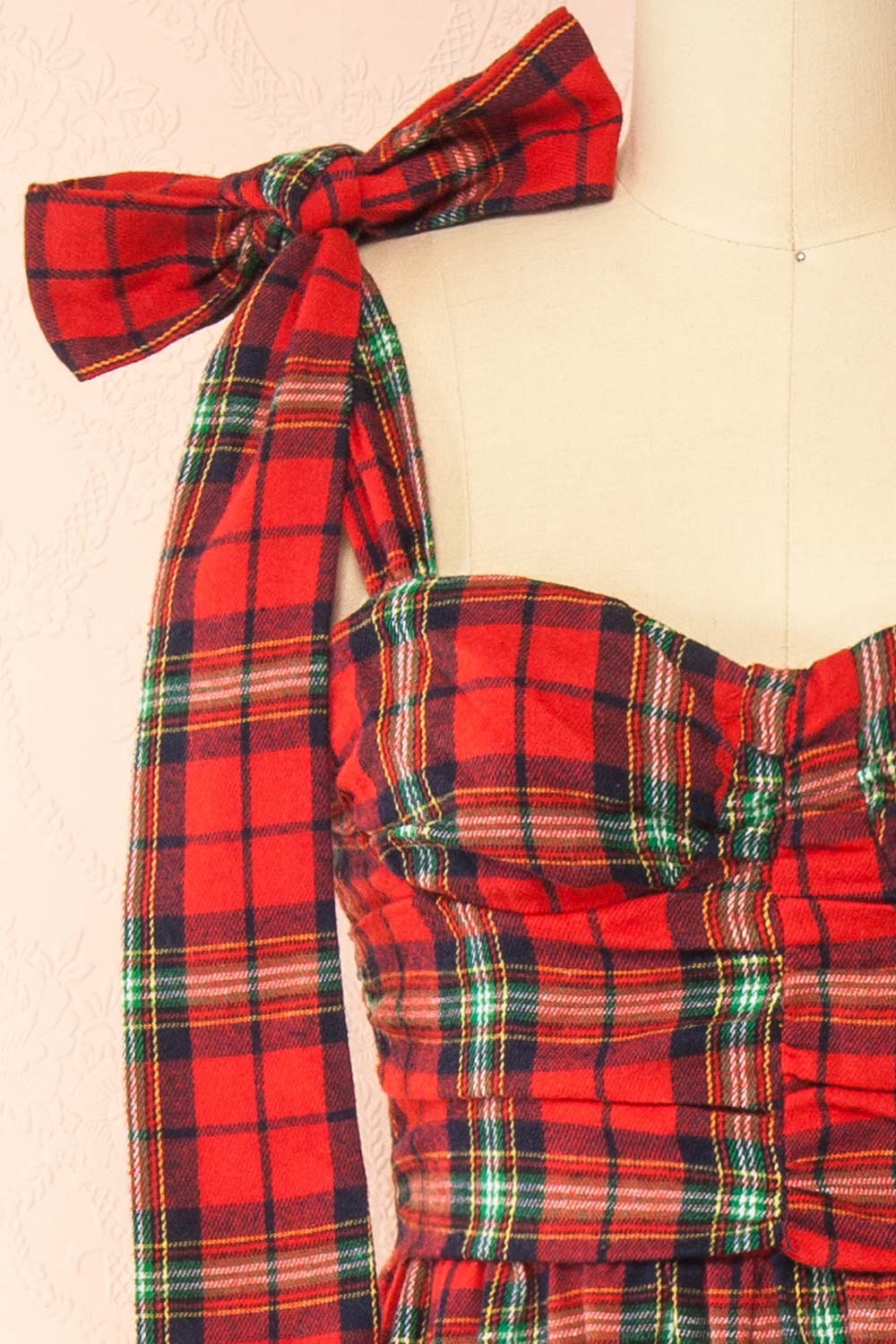 Manelle | Long Red Tartan Dress