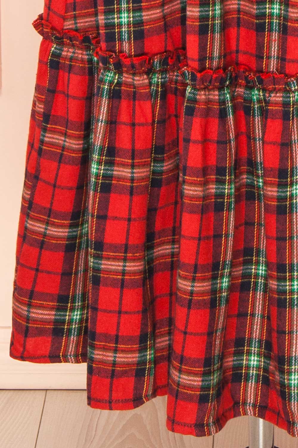 Manelle | Long Red Tartan Dress