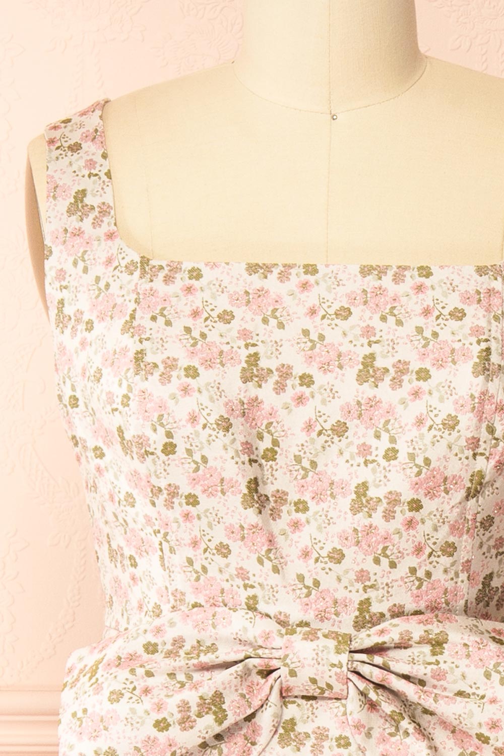 Maram | Long Floral Dress with Bow