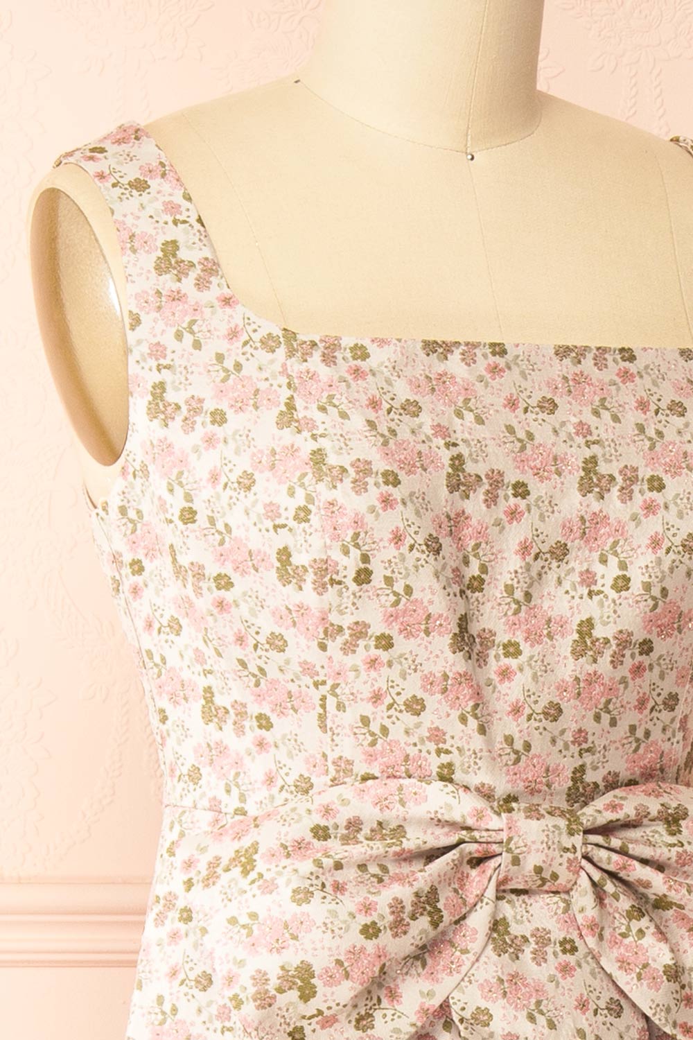 Maram | Long Floral Dress with Bow