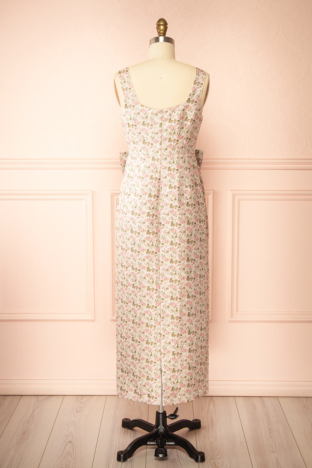 Maram | Long Floral Dress with Bow
