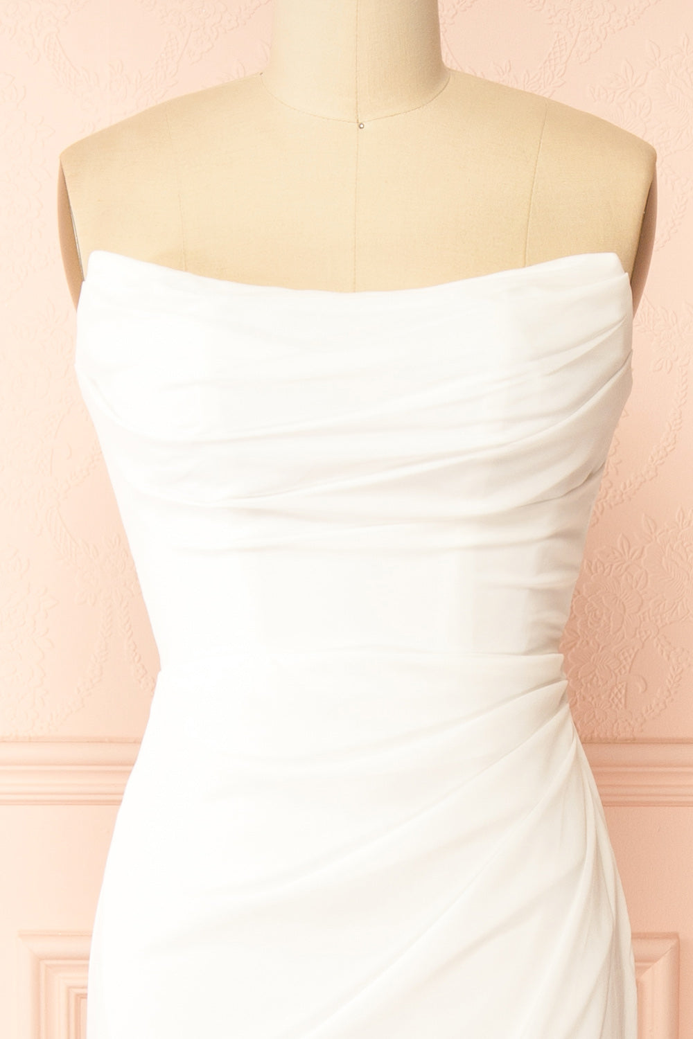 Marilia | Wedding Mermaid Draped Chiffon Dress with Scarf