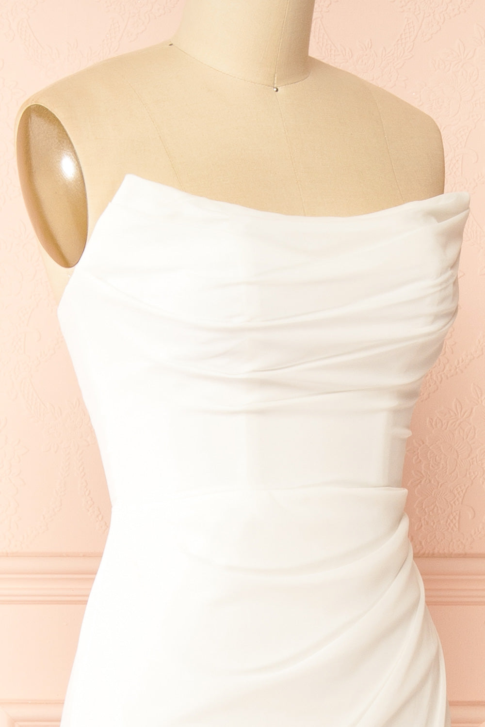 Marilia | Wedding Mermaid Draped Chiffon Dress with Scarf