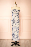 Melione | Strapless Floral Maxi Dress with Beading
