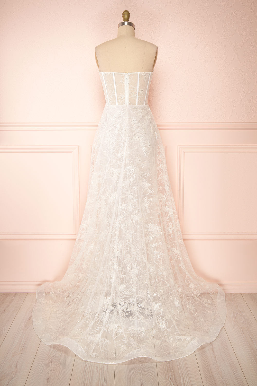 Melodie | Wedding Corset Dress w/ Floral Lace