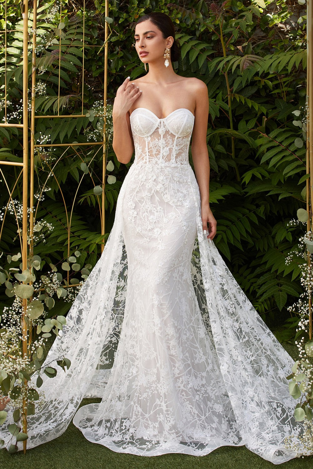 Melodie | Wedding Corset Dress w/ Floral Lace