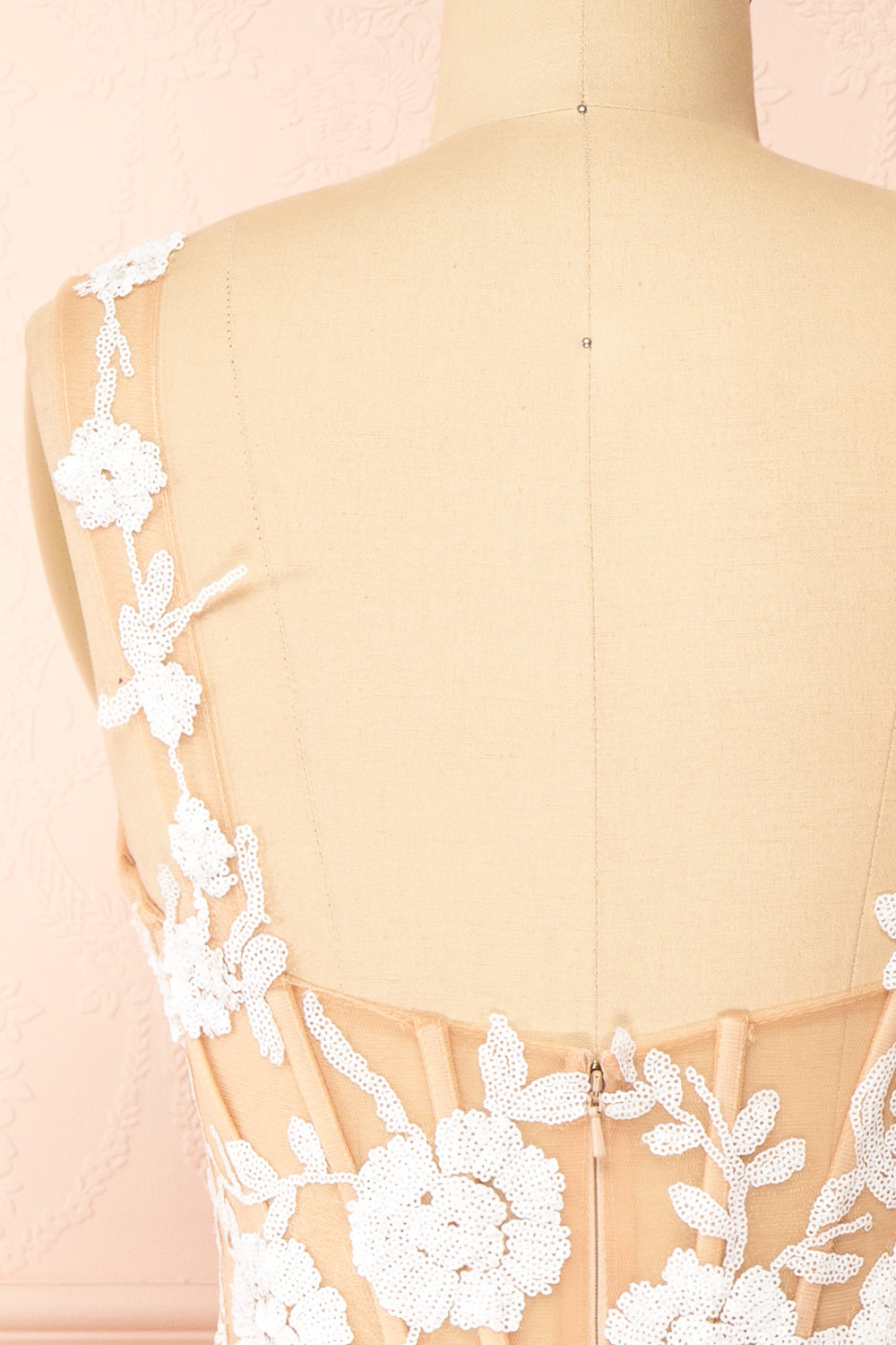 Melvina | Short A-Line Dress with Sequin Flowers