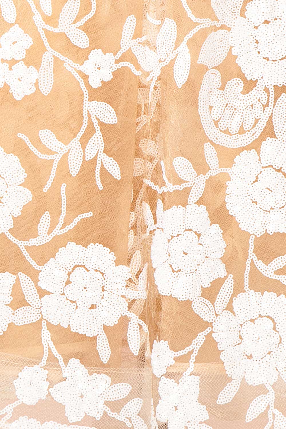 Melvina | Short A-Line Dress with Sequin Flowers