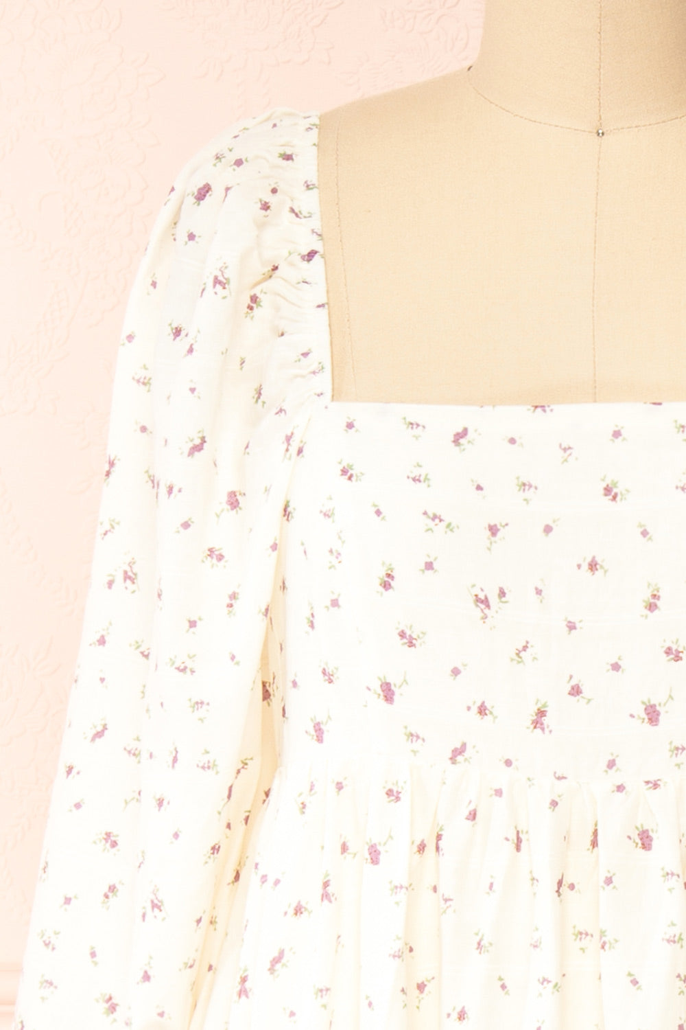 Milka | Long Sleeve Floral Midi Dress with Empire Waist