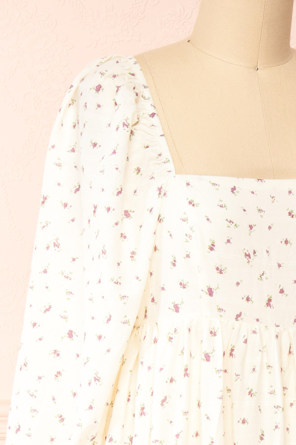 Milka | Long Sleeve Floral Midi Dress with Empire Waist