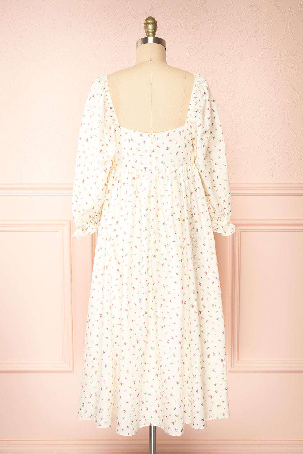 Milka | Long Sleeve Floral Midi Dress with Empire Waist