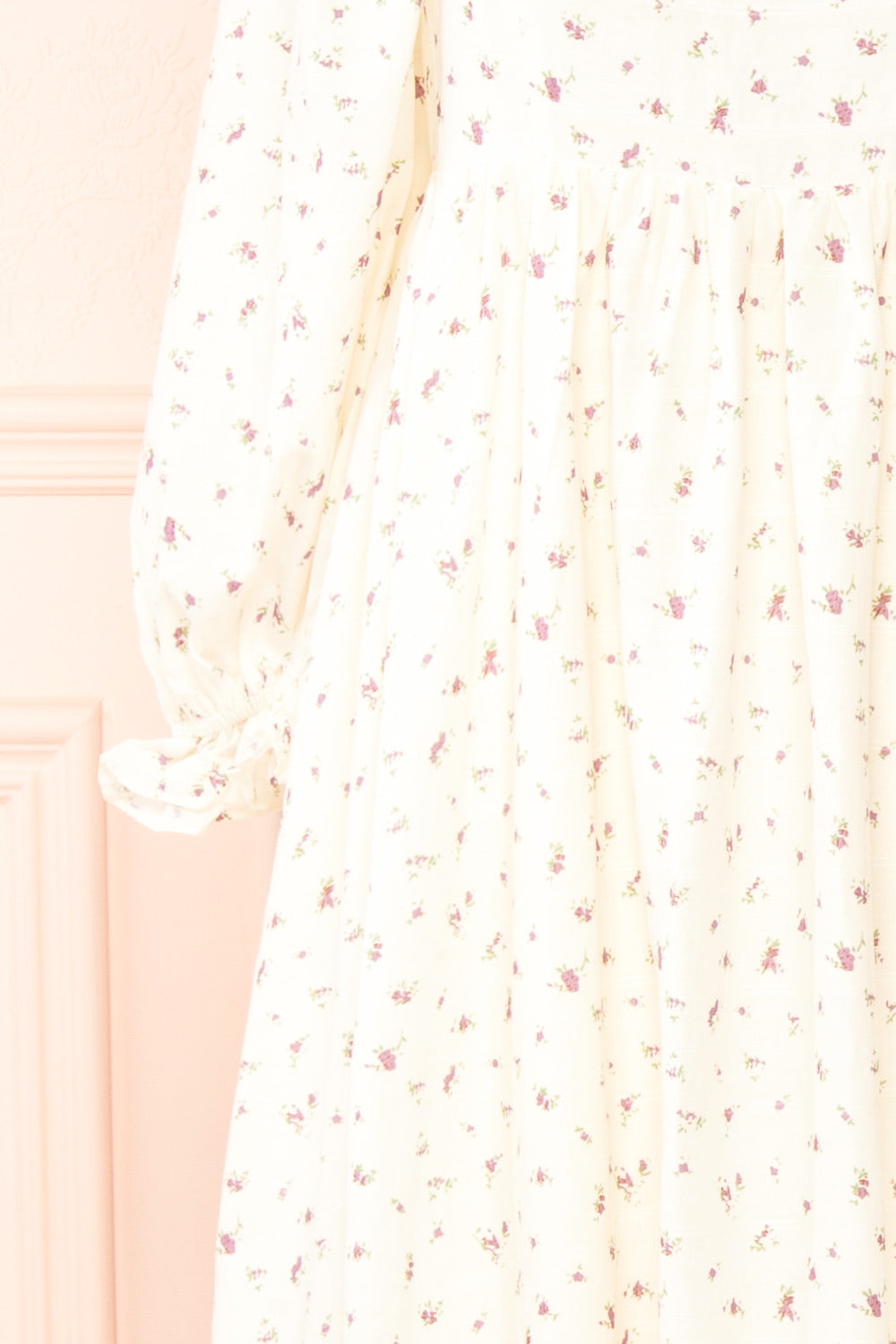 Milka | Long Sleeve Floral Midi Dress with Empire Waist