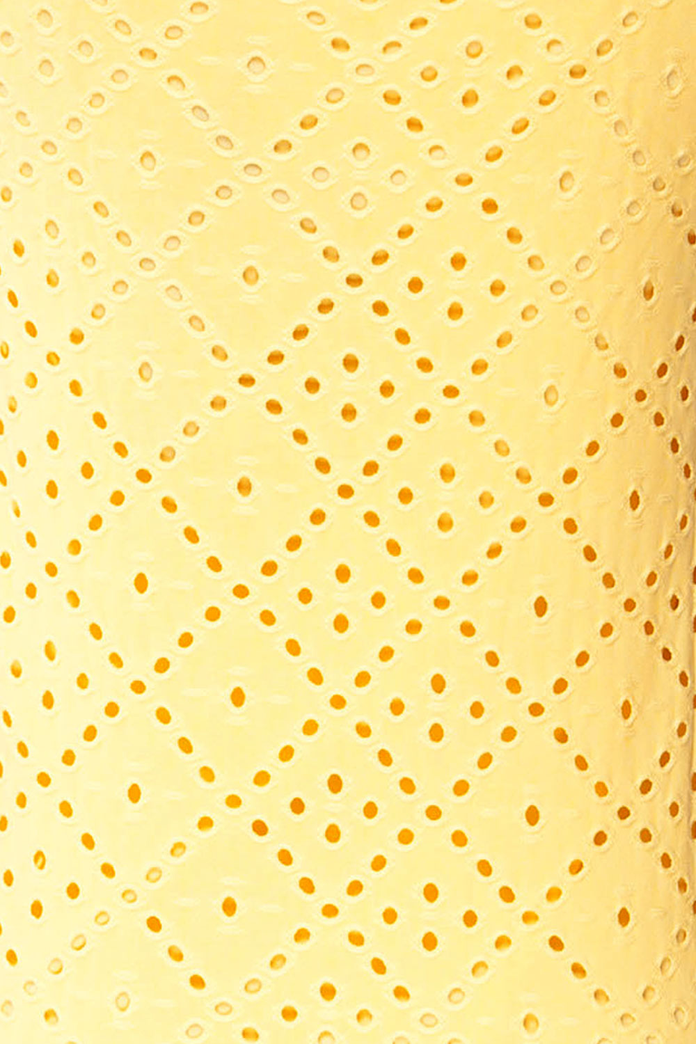 Miraflores Yellow | Straight Cut Maxi Dress w/ Openwork