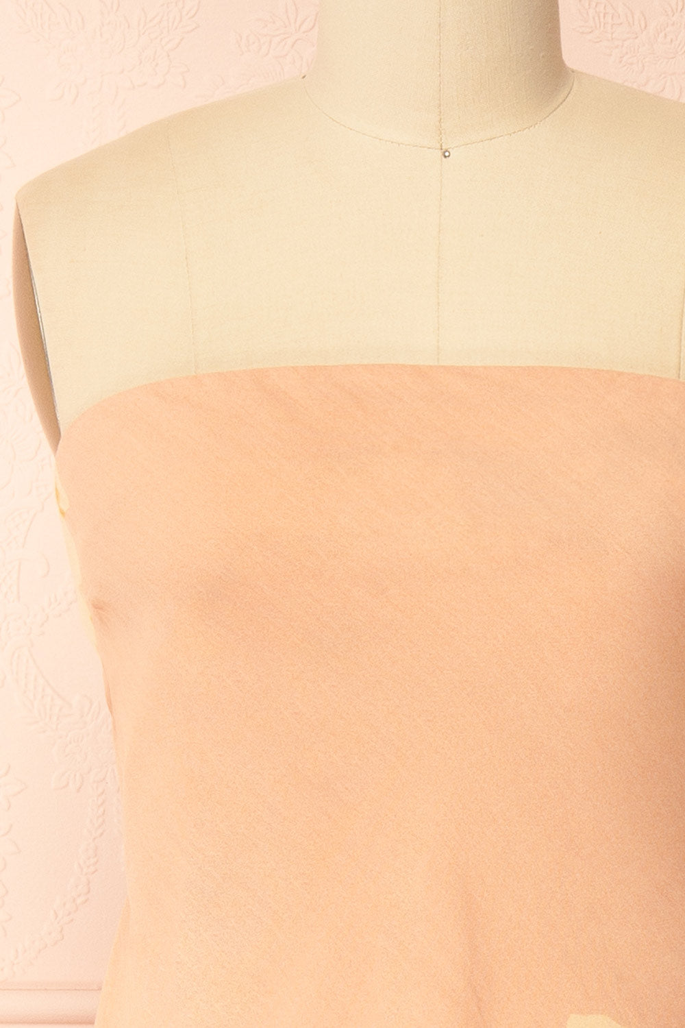 Moufida | Strapless Pink Maxi Dress with Pockets