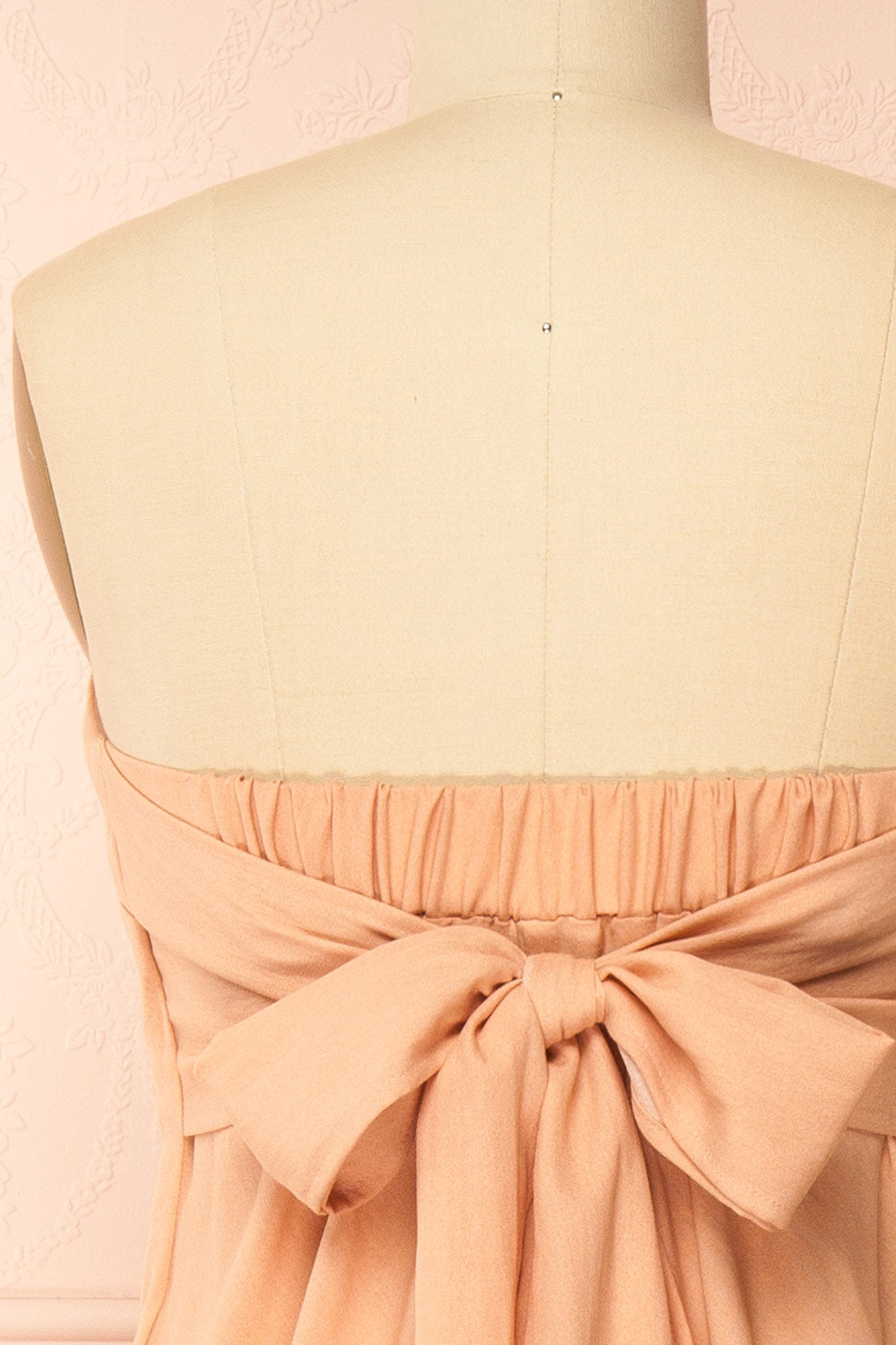 Moufida | Strapless Pink Maxi Dress with Pockets