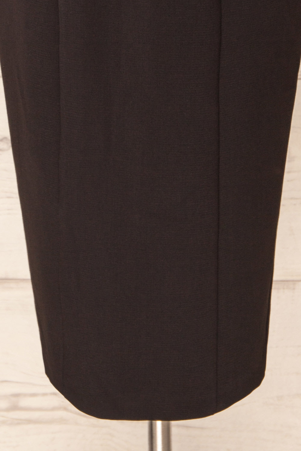 Myrania Black | Fitted Midi Dress with Embroidered Sleeves and Slit by Arti Gogna