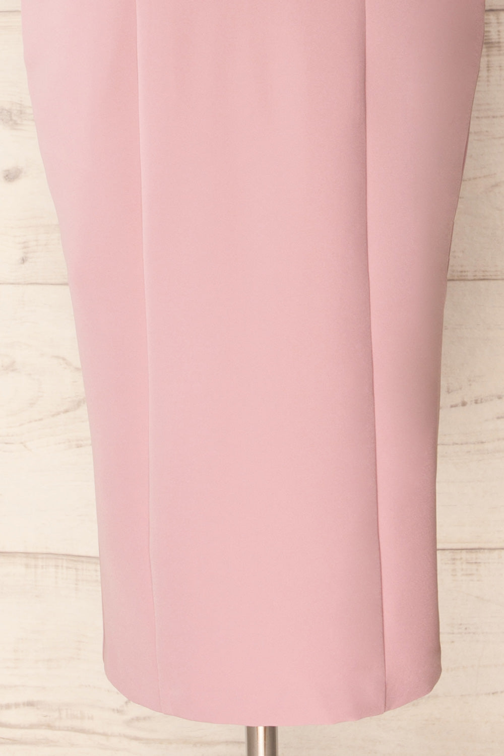 Myrania Mauve | Fitted Midi Dress with Embroidered Sleeves by Arti Gogna
