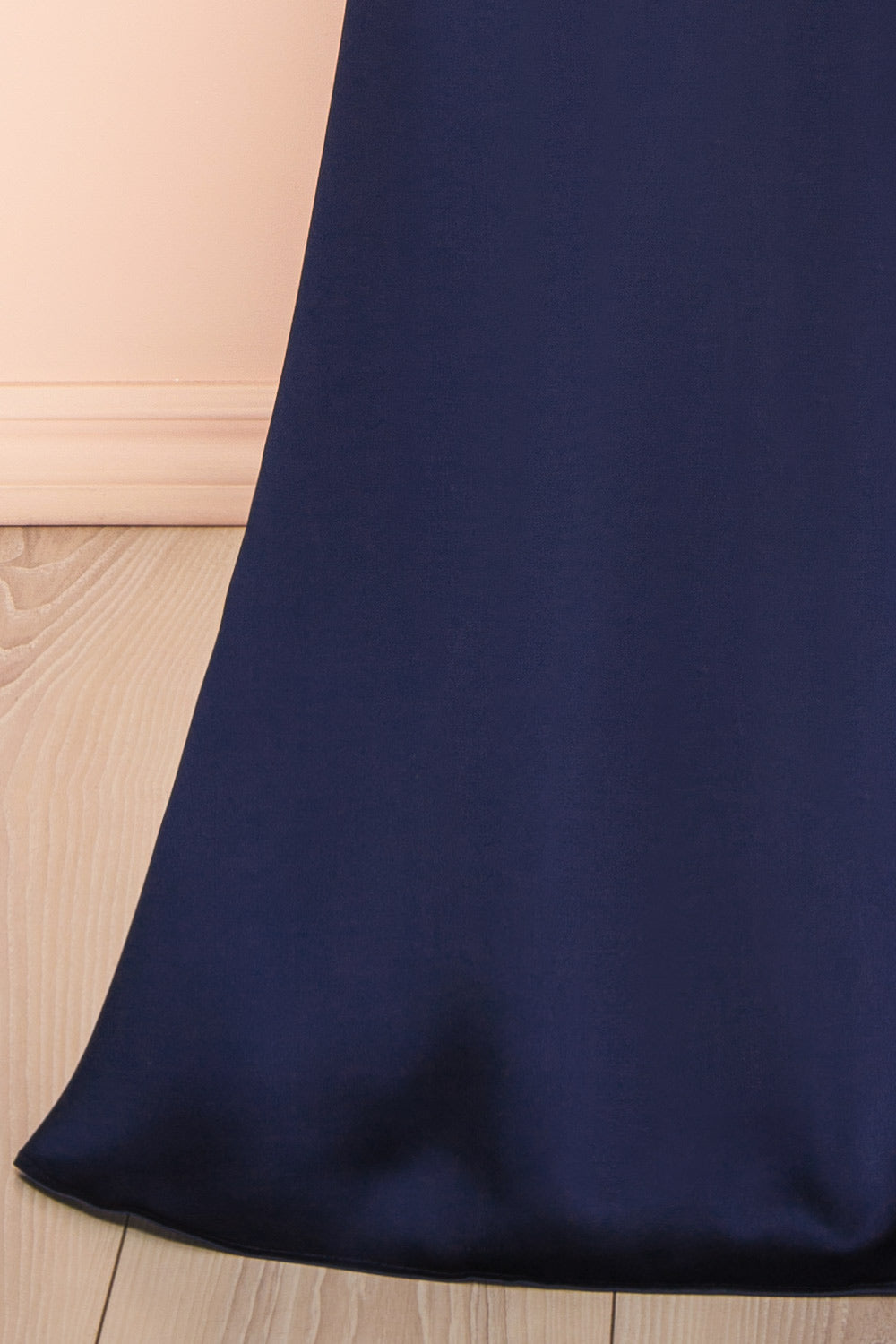 Myrna Navy | Mermaid Maxi Chiffon Dress with Halter Neck