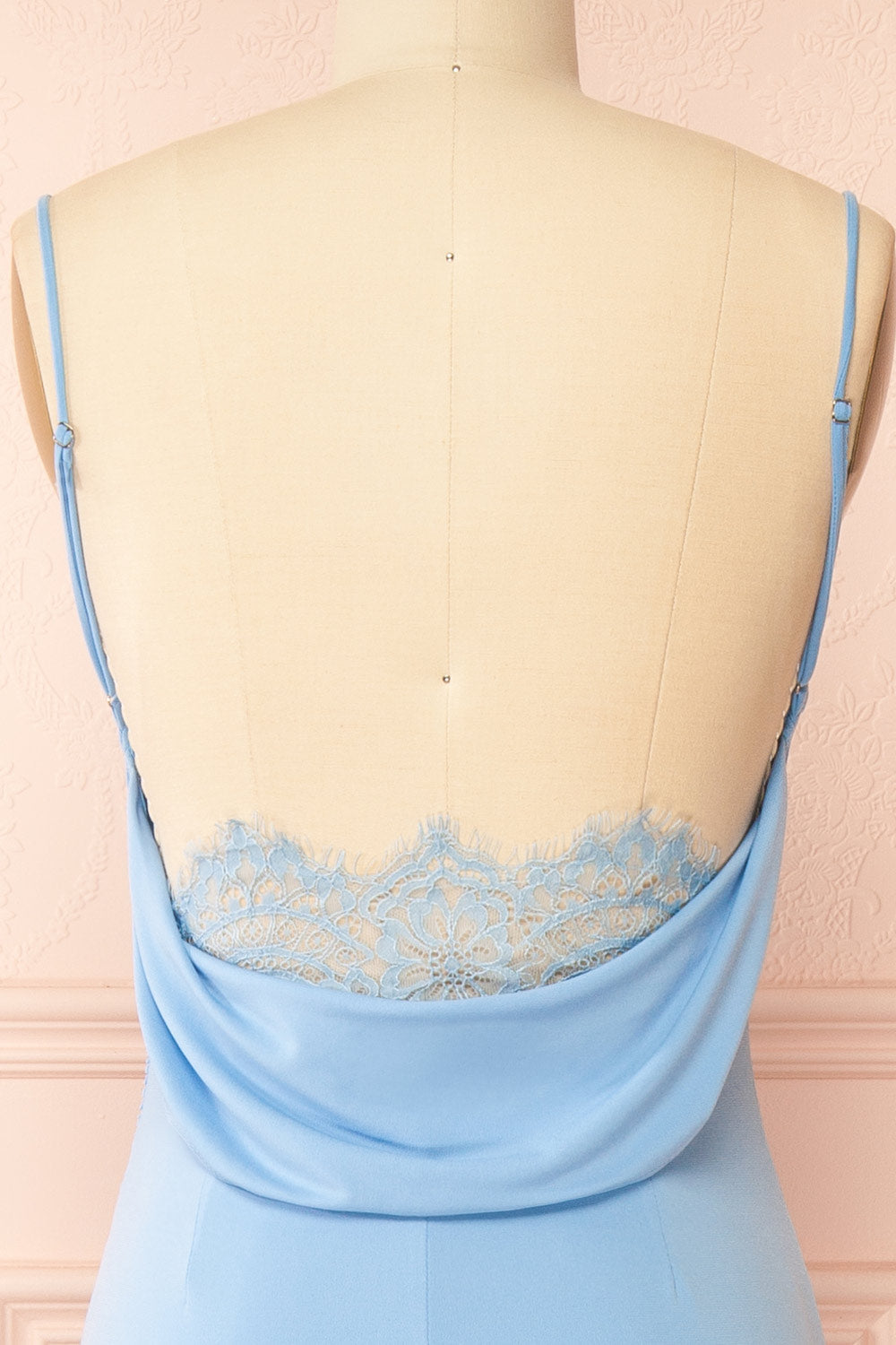 Nayla Light Blue | Mermaid Maxi Dress with Open Back