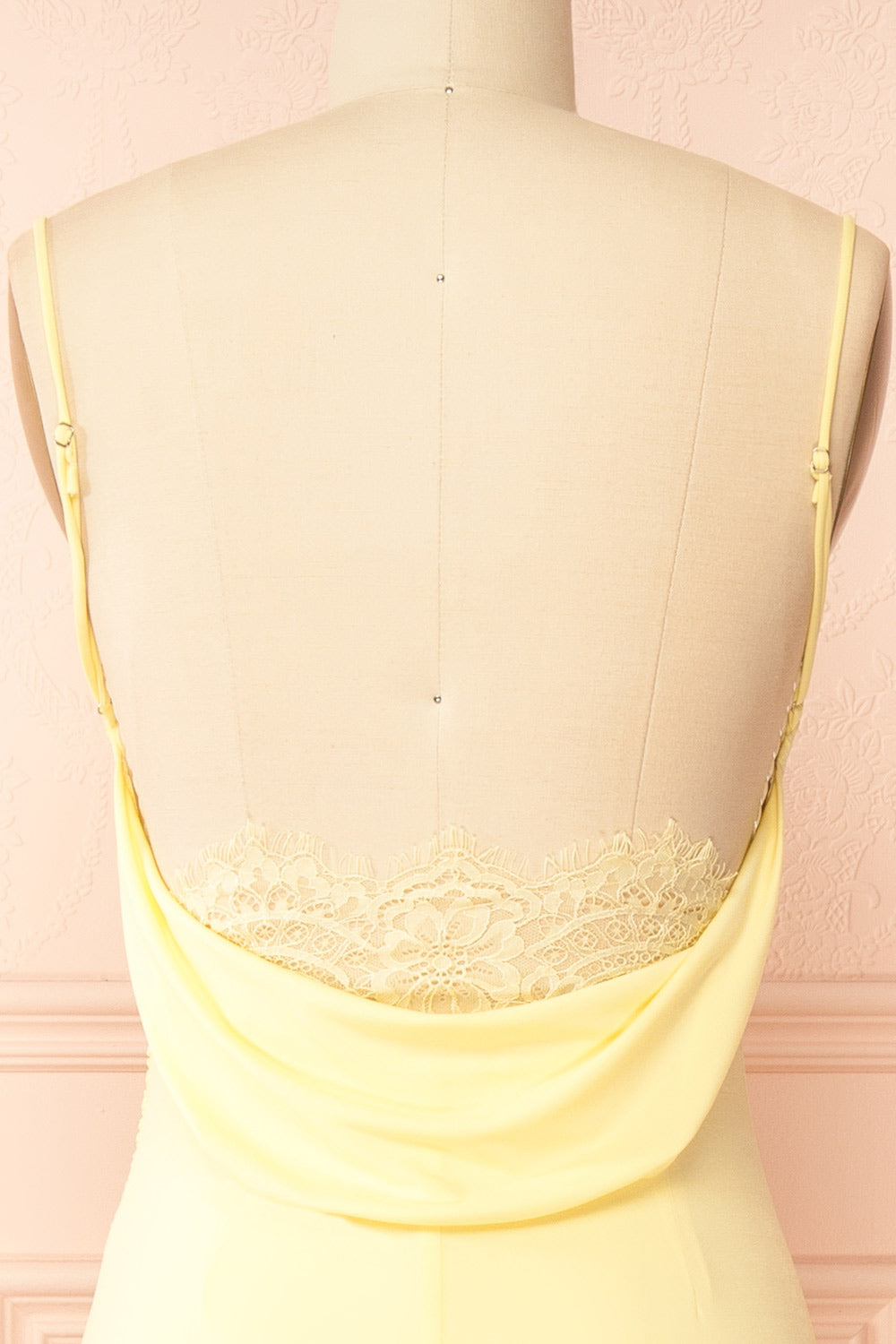Nayla Light Yellow | Mermaid Maxi Dress with Open Back