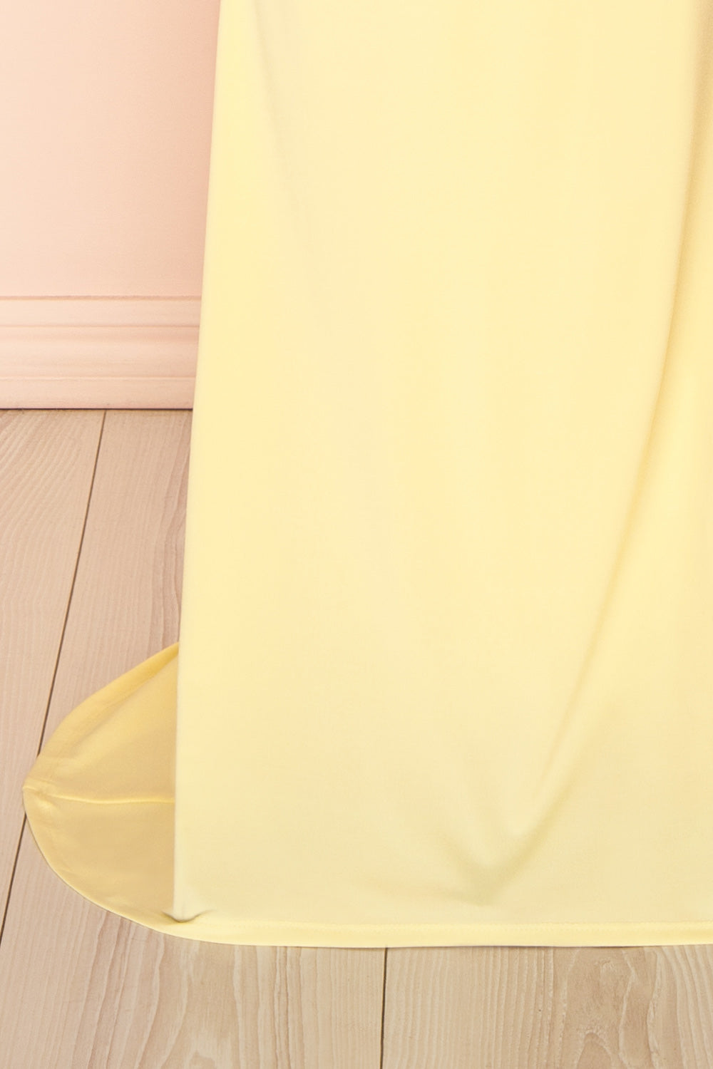 Nayla Light Yellow | Mermaid Maxi Dress with Open Back