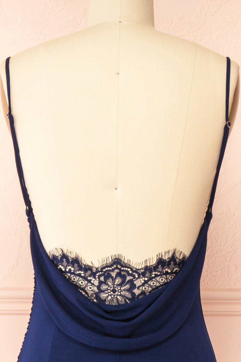 Nayla Navy | Mermaid Maxi Dress with Open Back
