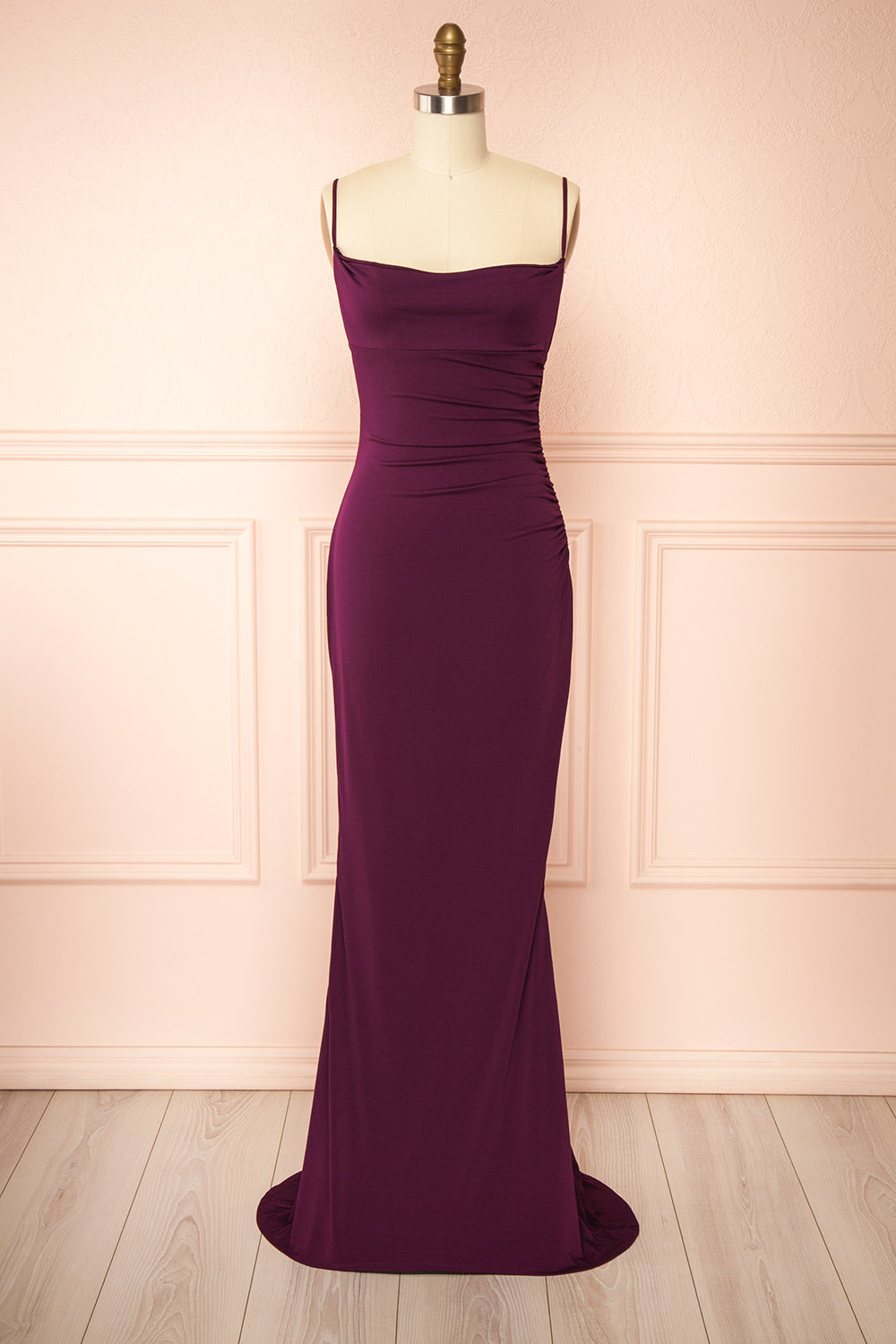 Nayla Purple | Mermaid Maxi Dress with Open Back
