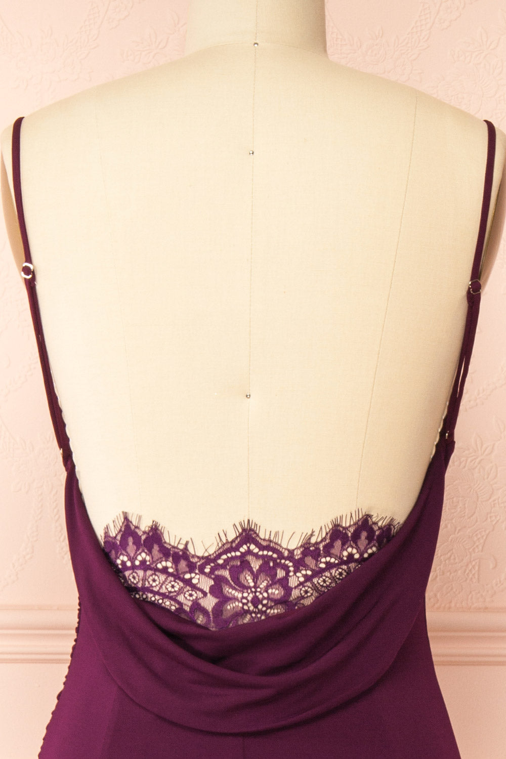 Nayla Purple | Mermaid Maxi Dress with Open Back
