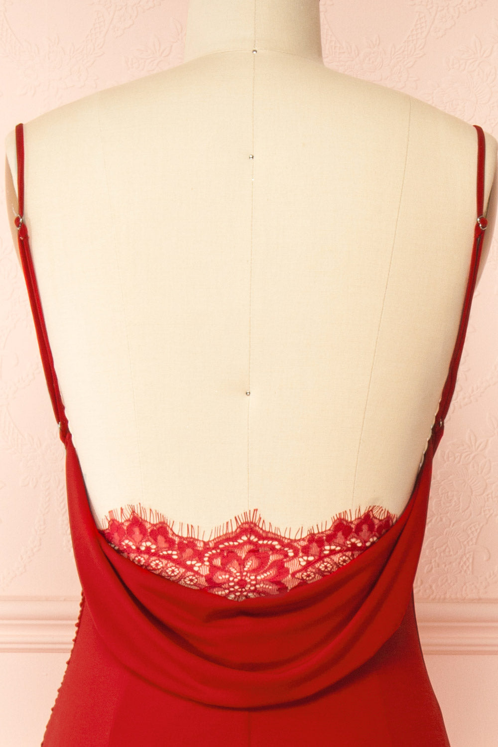 Nayla Red | Mermaid Maxi Dress with Open Back