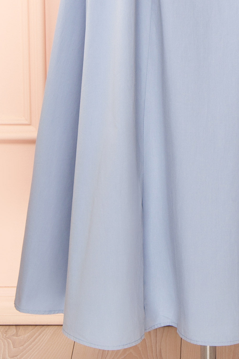 Nena Blue | Long Dress with Square Neckline