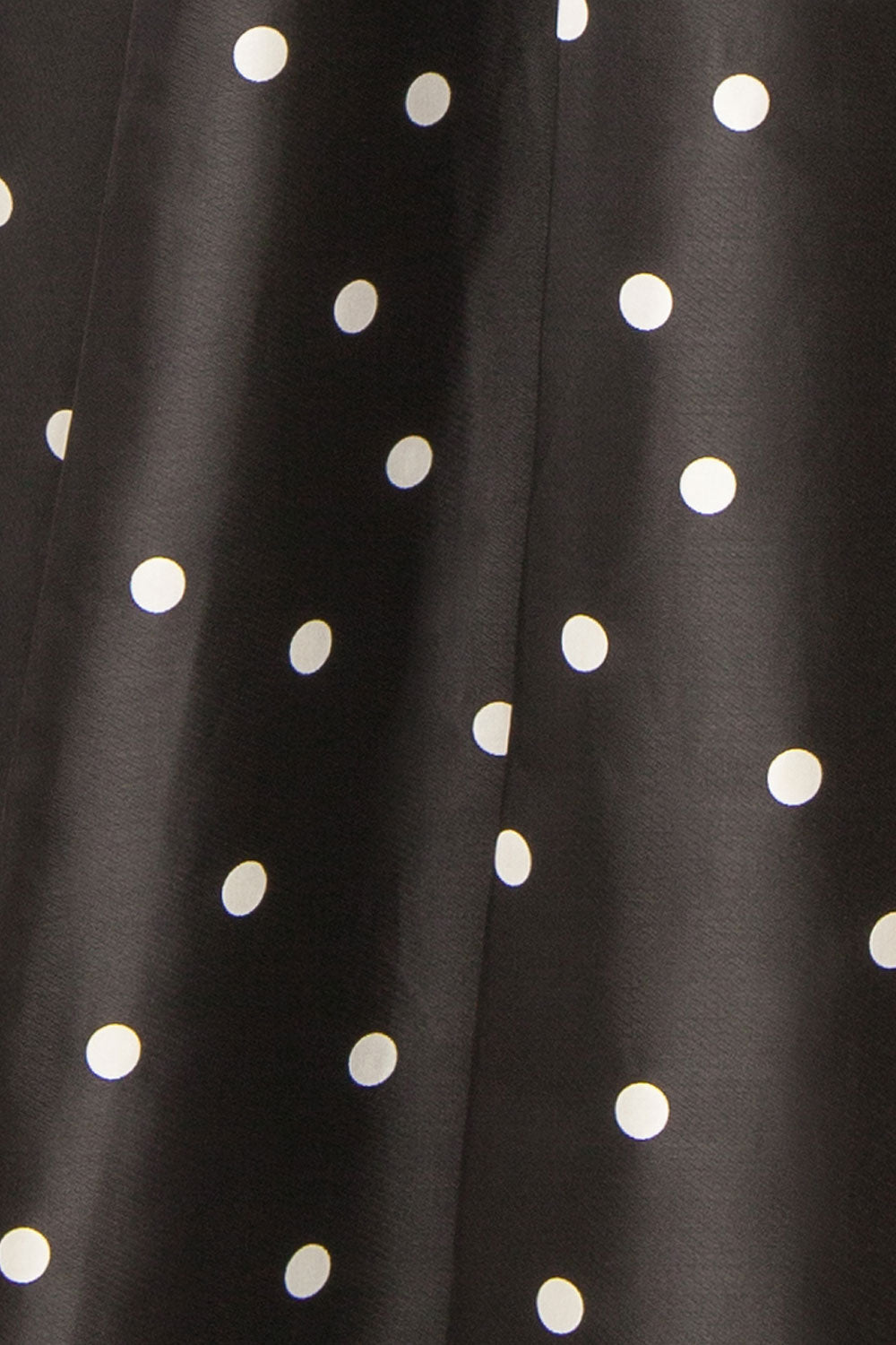 Nesrine | Strapless Black Dress with Polka Dots
