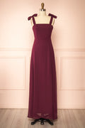 Neytiri Burgundy | Exclusive 1861 Straight Maxi Dress