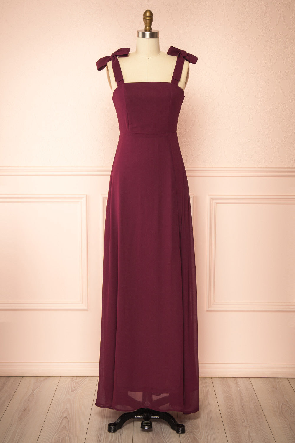 Neytiri Burgundy | Exclusive 1861 Straight Maxi Dress