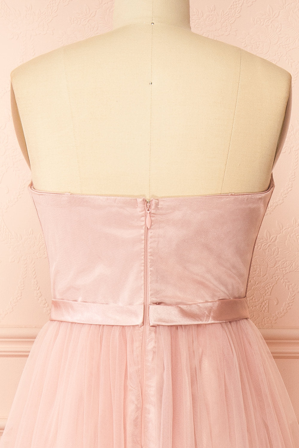 Nicola Blush | Strapless Corset Maxi Dress