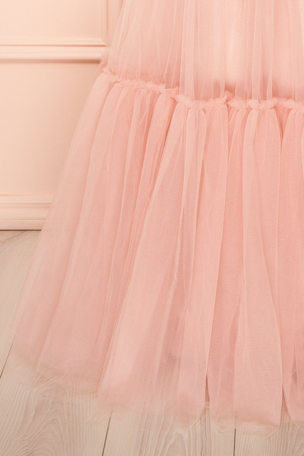 Nicola Blush | Strapless Corset Maxi Dress