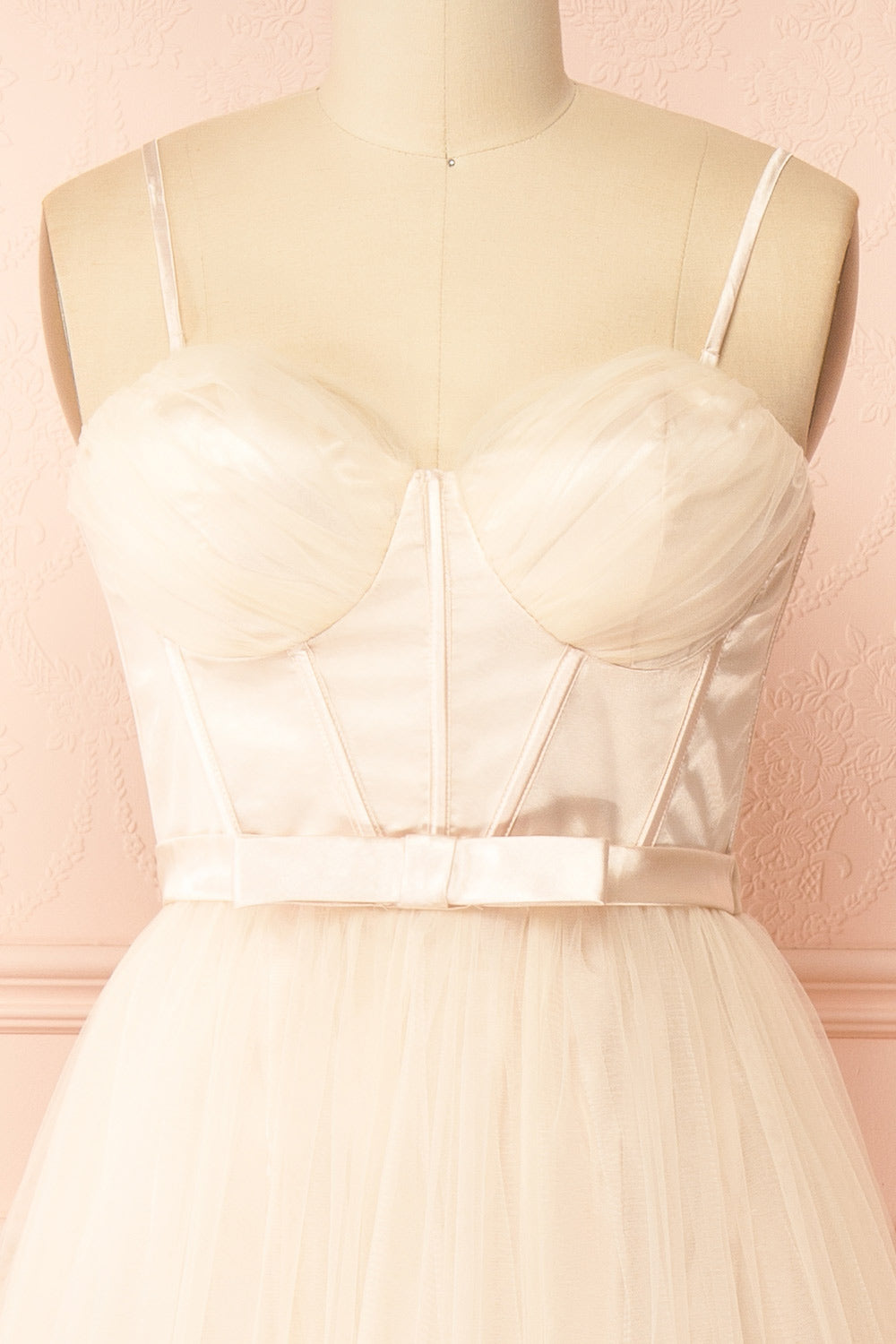 Nicola Champagne | Strapless Corset Maxi Dress