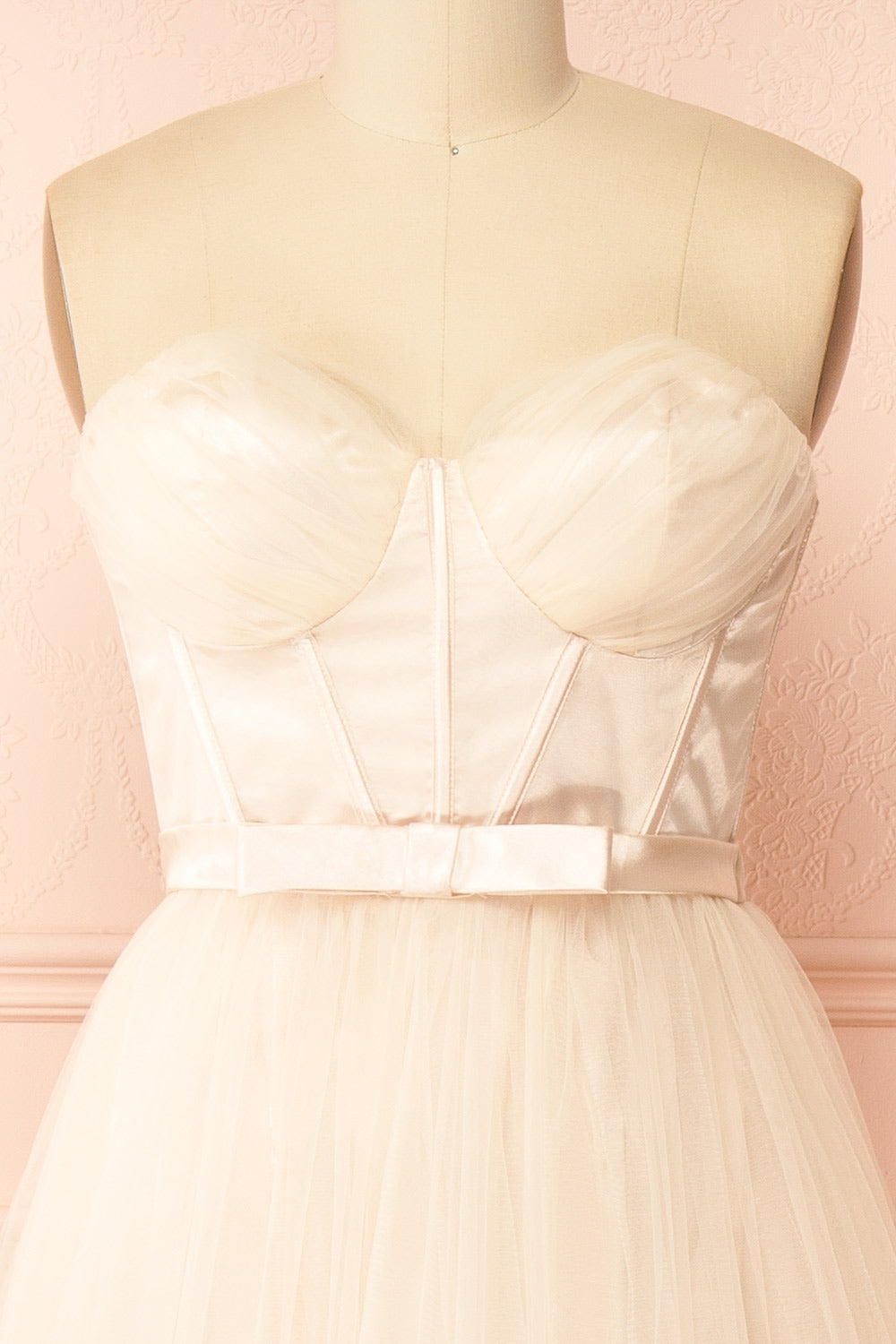 Nicola Champagne | Strapless Corset Maxi Dress