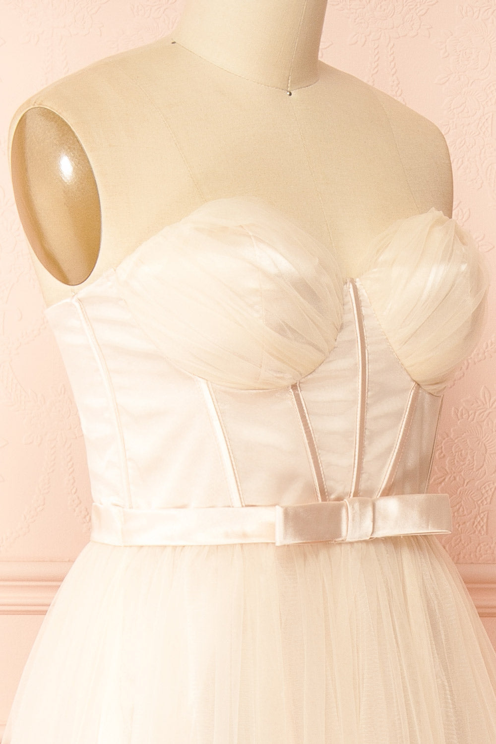 Nicola Champagne | Strapless Corset Maxi Dress
