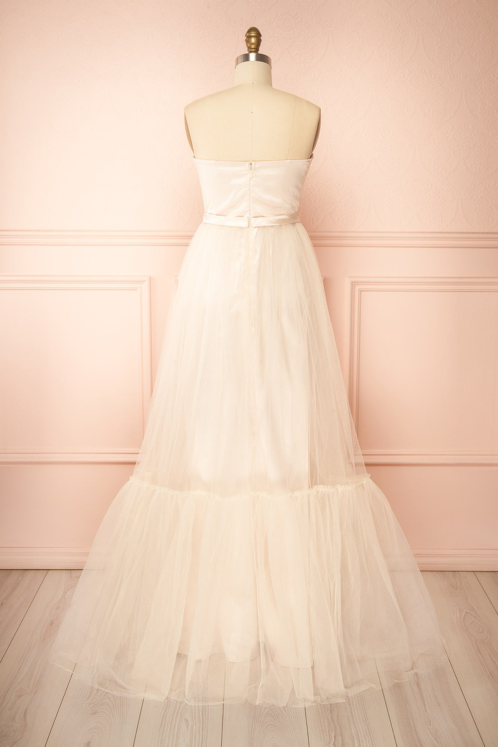 Nicola Champagne | Strapless Corset Maxi Dress