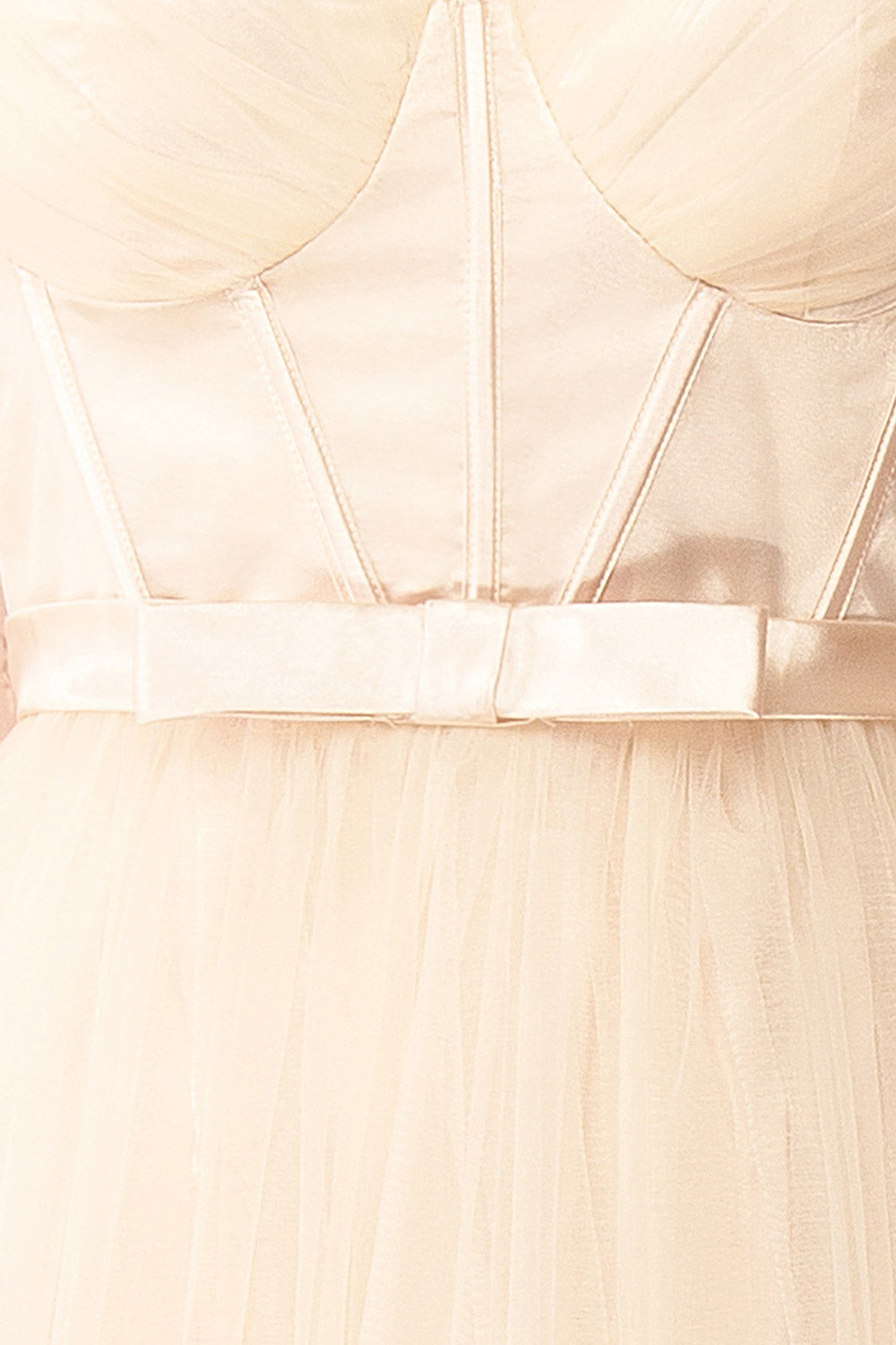 Nicola Champagne | Strapless Corset Maxi Dress