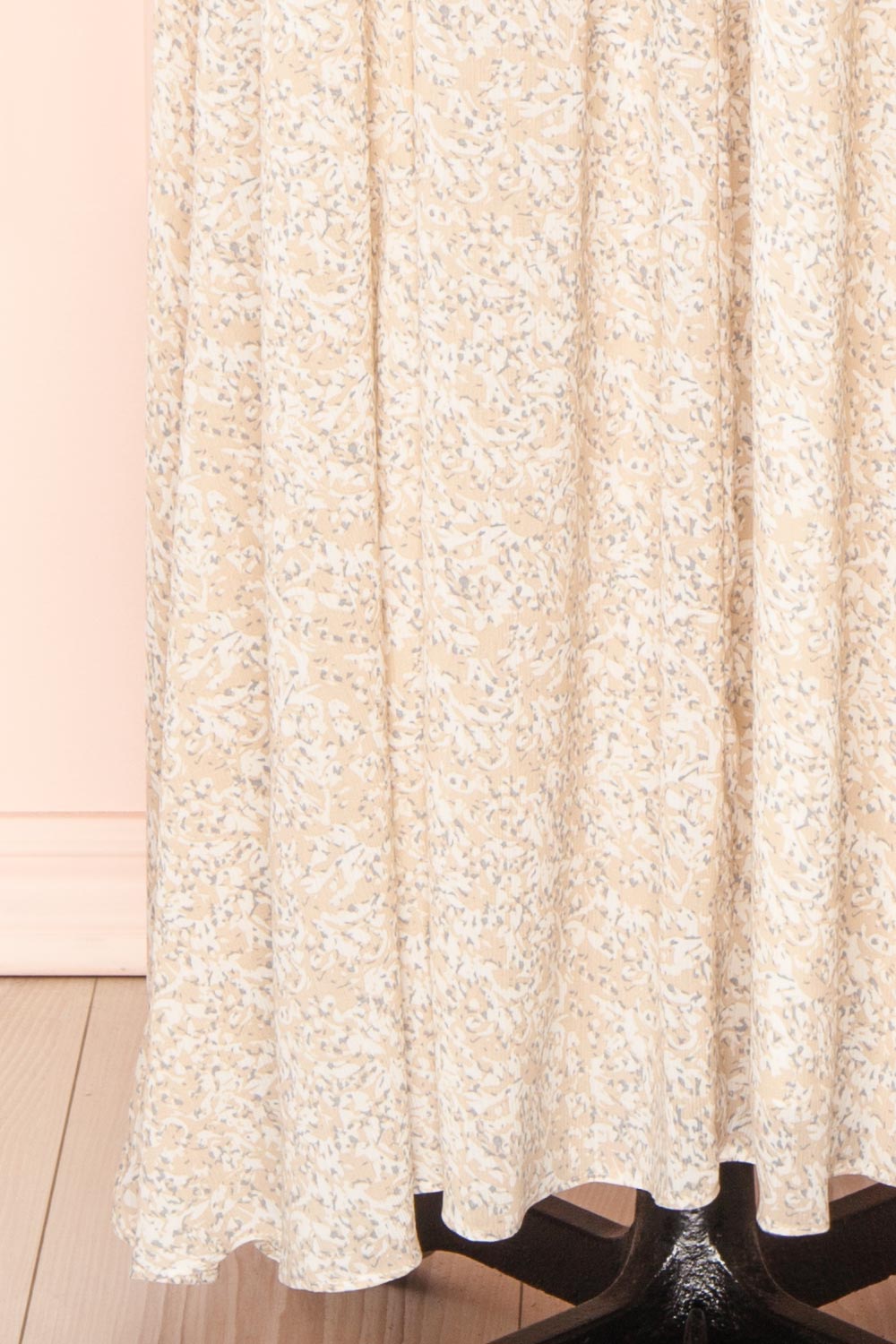 Ninon | Patterned Square Neck Maxi Dress with Empire Waist