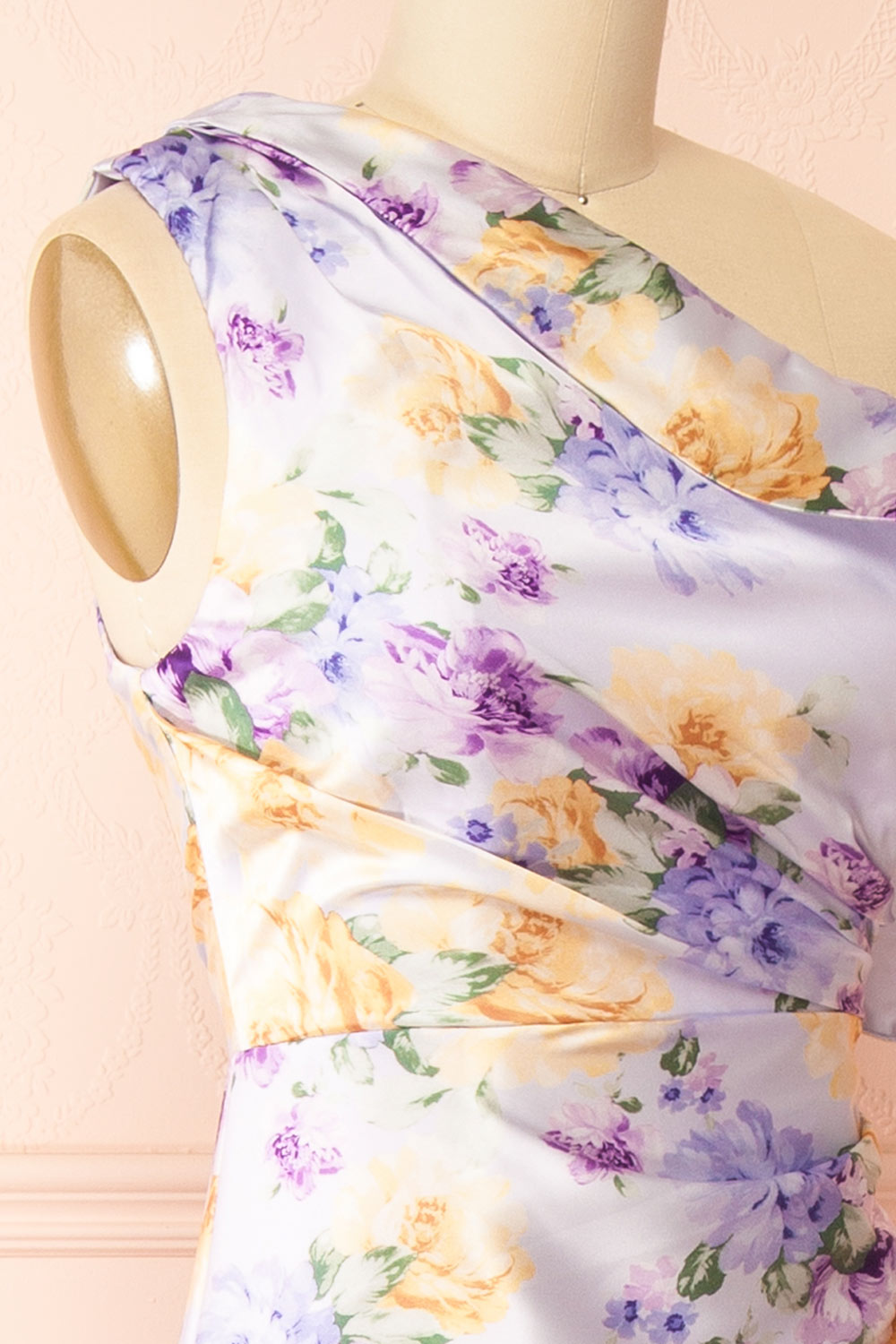 Nymara | One-Shoulder Lilac Dress with Slit