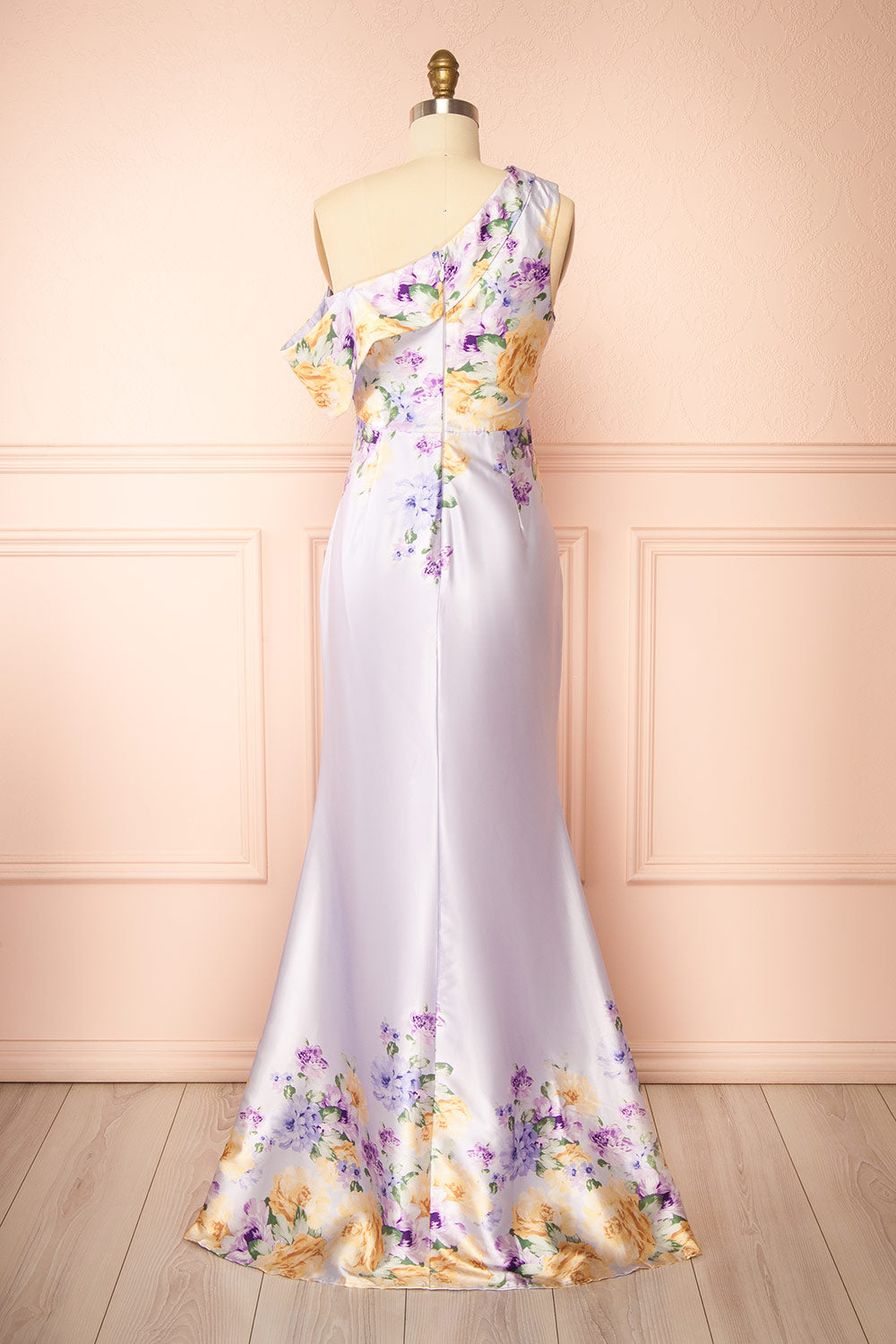 Nymara | One-Shoulder Lilac Dress with Slit