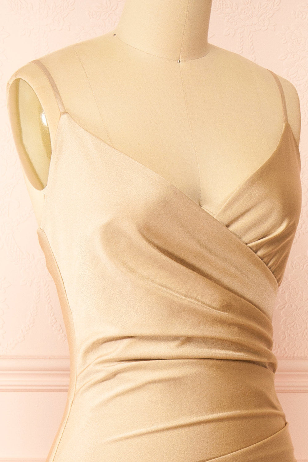 Nyra Champagne | Mermaid Dress w/ Wrapped Bodice