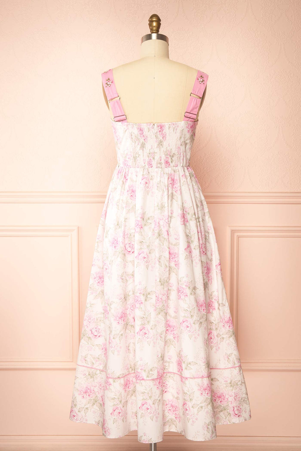 Opaline Pink | Floral Maxi Dress with Pockets